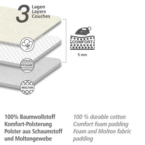 Wenko Komfort-Bügelbrettbezug, Größe M, WENKO 125 x 40 cm