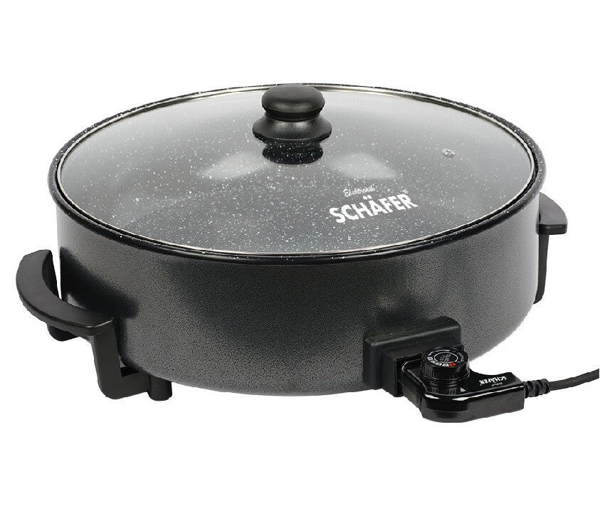 Schäfer Multipfanne Elektrisch (B 42cm H 11cm )Keramikbeschichtung Pizza Pan