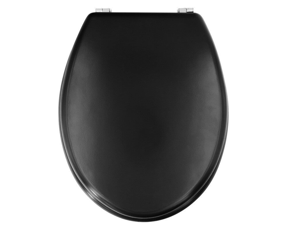 Michelino WC-Sitz MDF Schwarz mit Universalbefestigung  45 x 36 cm