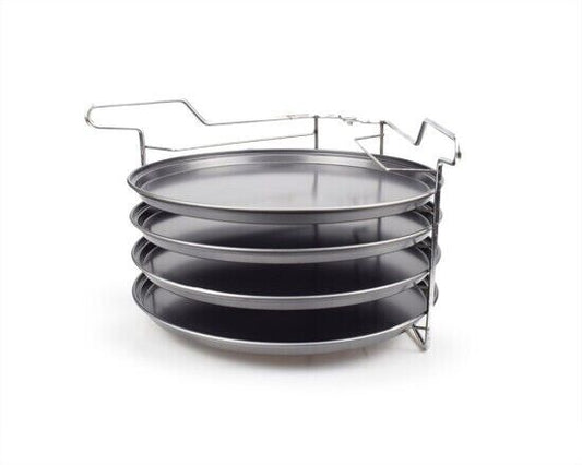 5 tlg Pizzabackset Pizza Backset Pizzableche Pizzabrot Flammkuchen Antihaft 28cm