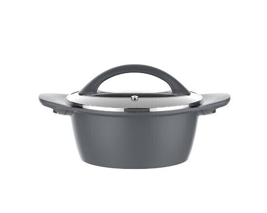 Schäfer Schmortopf mit Glasdeckel,silber Ø 28cm