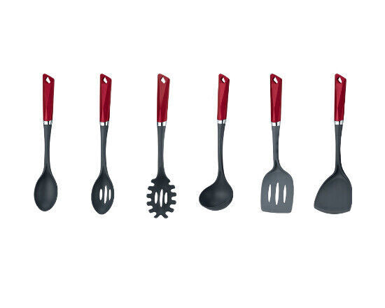 Set 7 tlg. mit Halterung Küchenbesteck Kochbesteck Küchenutensilien vers. Farben