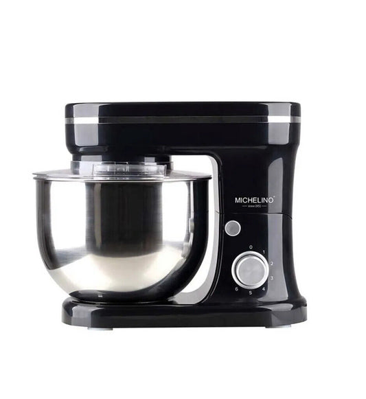 Küchenmaschine 1200 Watt Schwarz/silber mit Zubehör Edelstahlschüssel mit 5 L