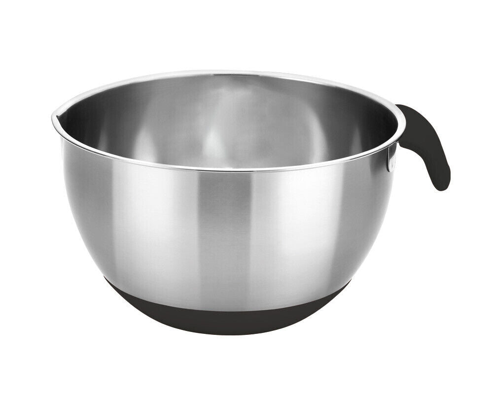 Michelino Edelstahl Rührschüssel Serie Tobias Rührschale mit Deckel Silikongr...