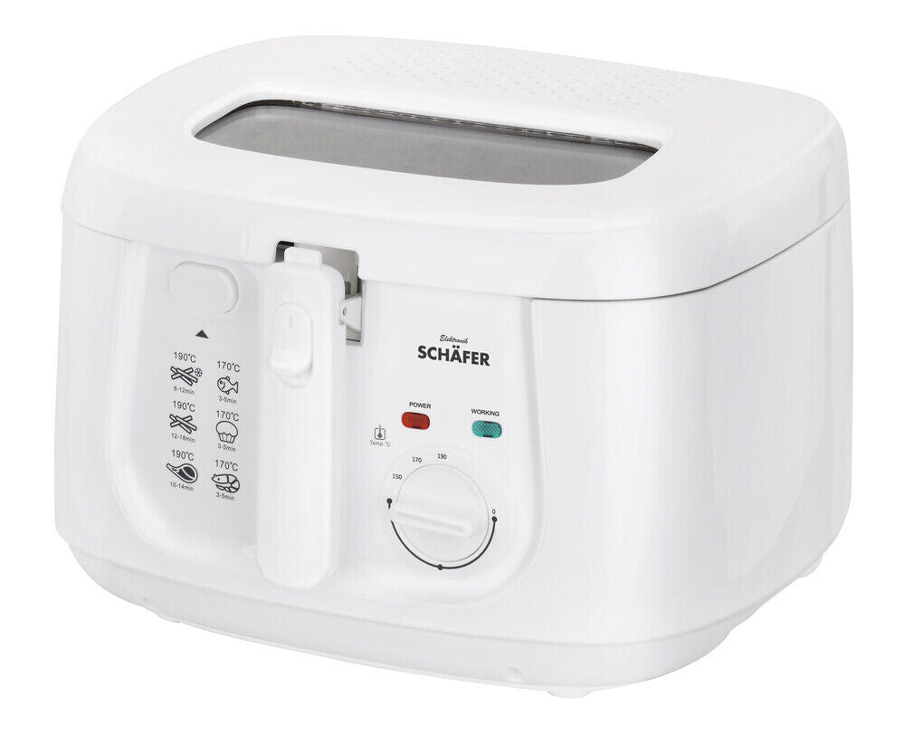 Kunststoff-Fritteuse 2,5 L, 1800W weiß, SCHÄFER