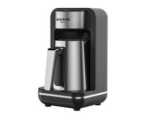 Elektrische Mokkamaschine Schäfer 4-6 Tassen Türkischer Kaffeekocher Edelstahl