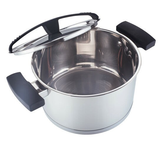 Michelino Edelstahl Bratentopf 20cm Serie Tobias mit Glasdeckel