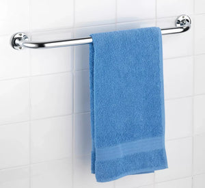 WENKO Badetuch Stange Basic 60 cm Halter Bad Handtuch Edelstahl Dusche