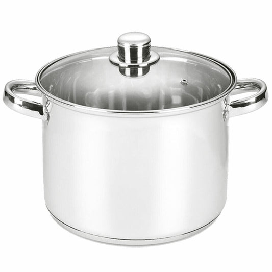 Michelino Edelstahl Topf Kasserolle Töpfe Kochtopf Glasdeckel Induktion 1,2-4,7L