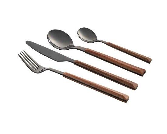 Schäfer 24-tlg. Besteck-Set Maple Wood Holz Optik