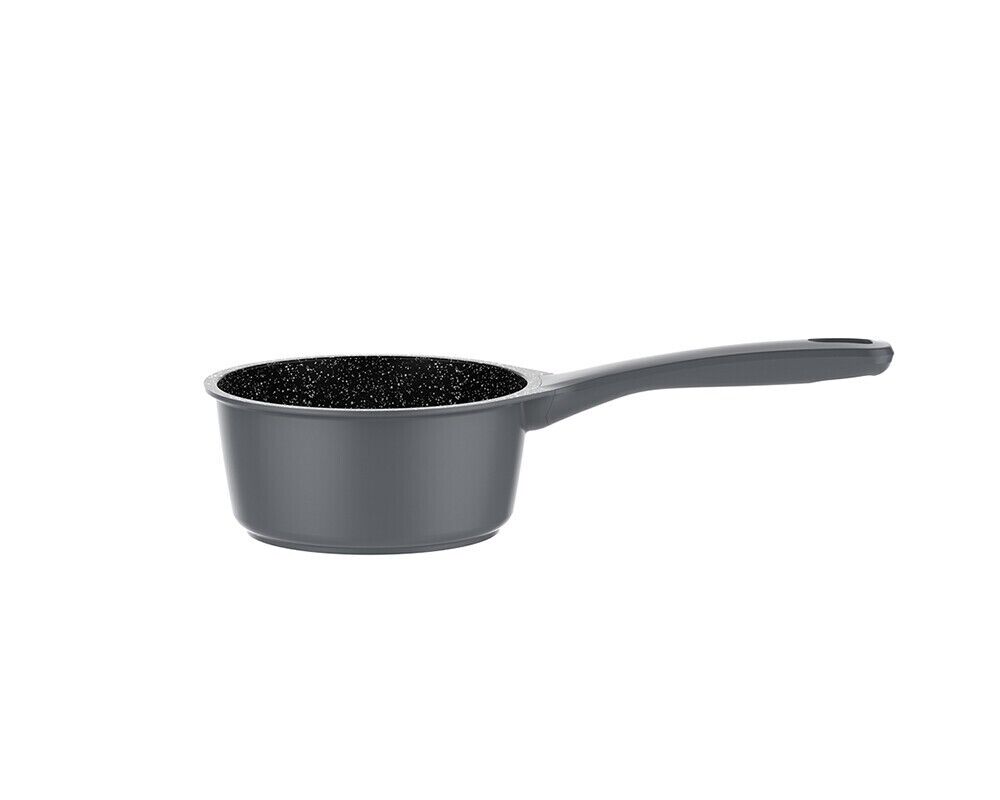 Siteltopf 16cm Aluminium Topf Alutopf INDUKTION Stieltopf Kochtopf silber