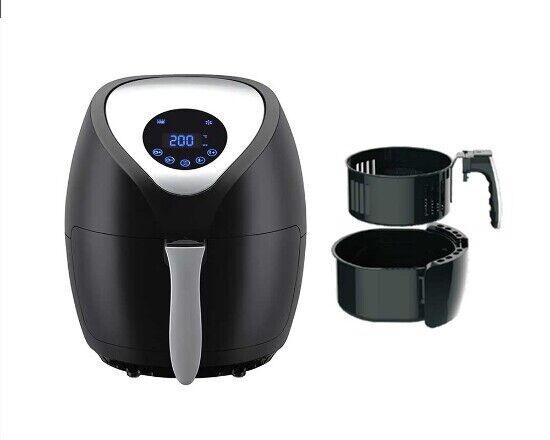 Heißluftfritteuse Digital 3,6 Liter 1400 W Schwarz LED-Touch-Display