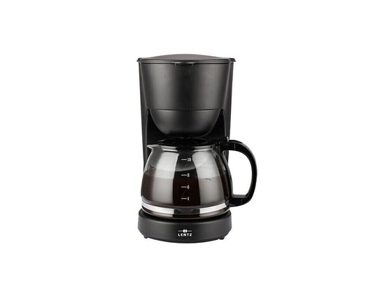 Lentz Kaffeemaschine Filterkaffeemaschine 10 Tassen 1,25L 750 Watt schwarz NEU