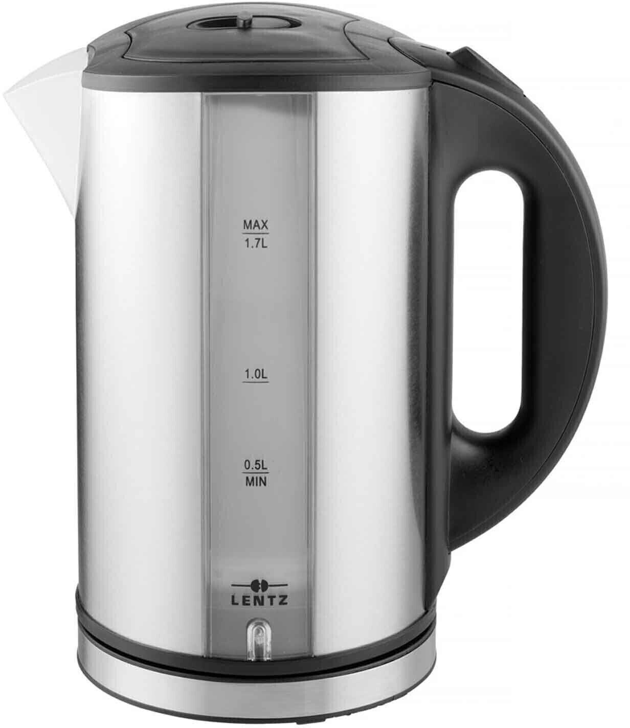 LENTZ 1,7 L Wasserkocher Heißwasserbereiter Teekocher Heißwasserkocher 2200 W