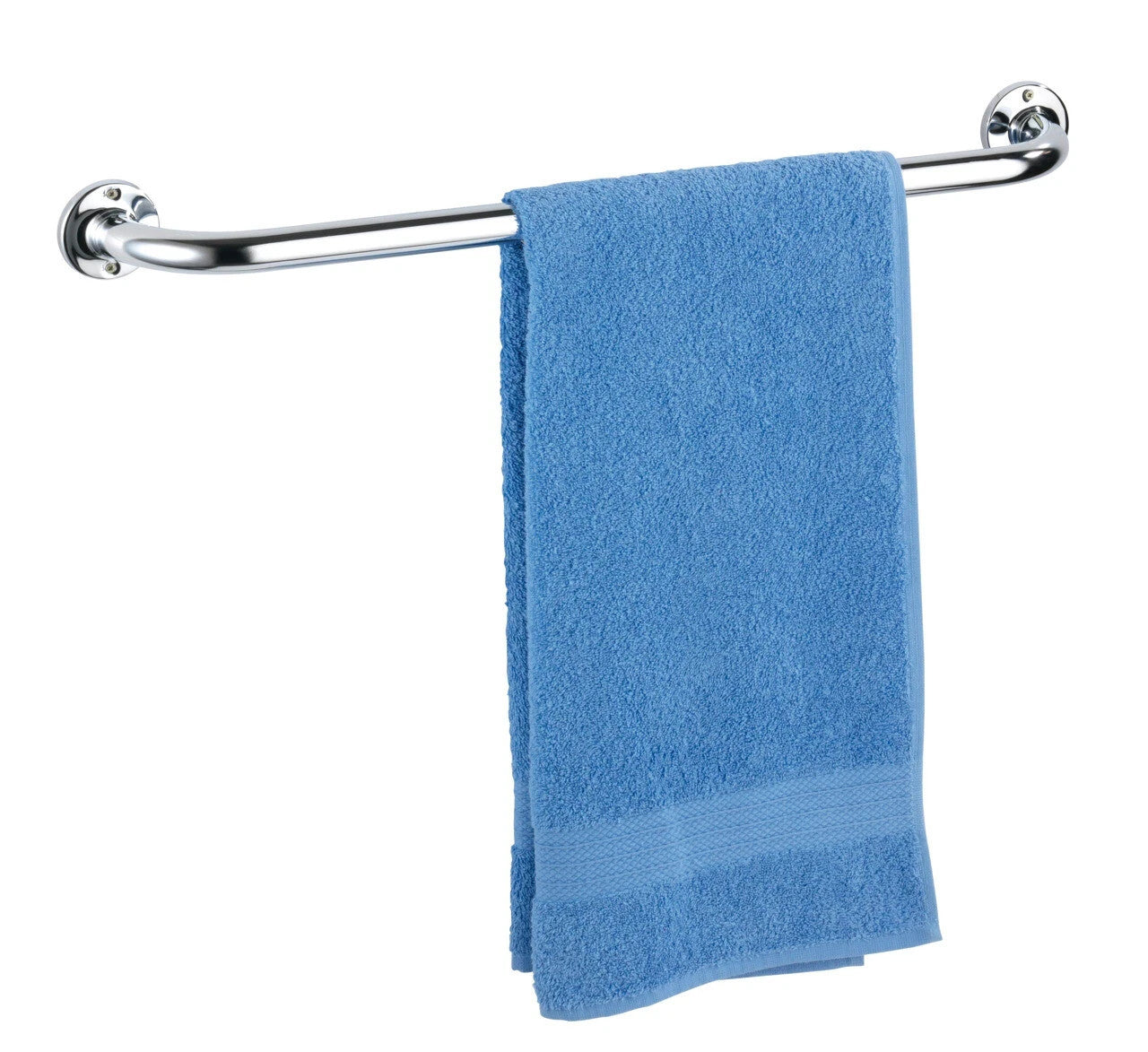 WENKO Badetuch Stange Basic 60 cm Halter Bad Handtuch Edelstahl Dusche