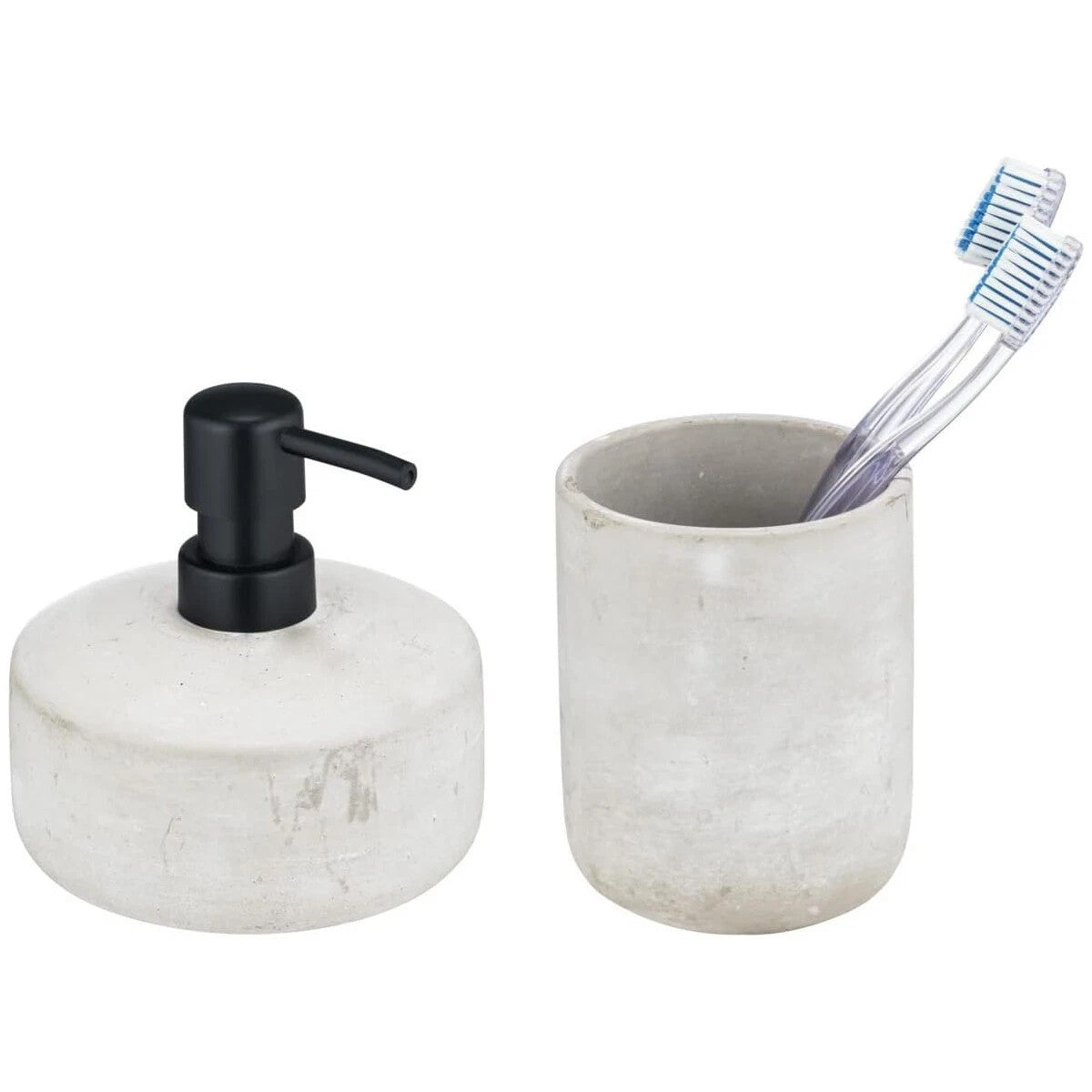 Wenko Bad Accessoire Set Modell Marola 2-teilig Badset für Zahnbürste und Seife