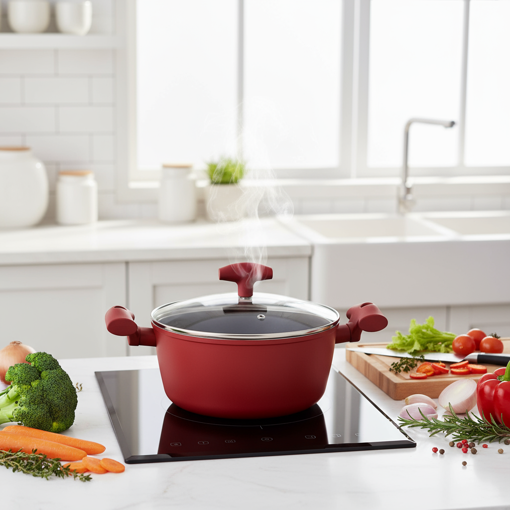 Glasdeckel des Nora Fleischtopfs mit Auslassventil