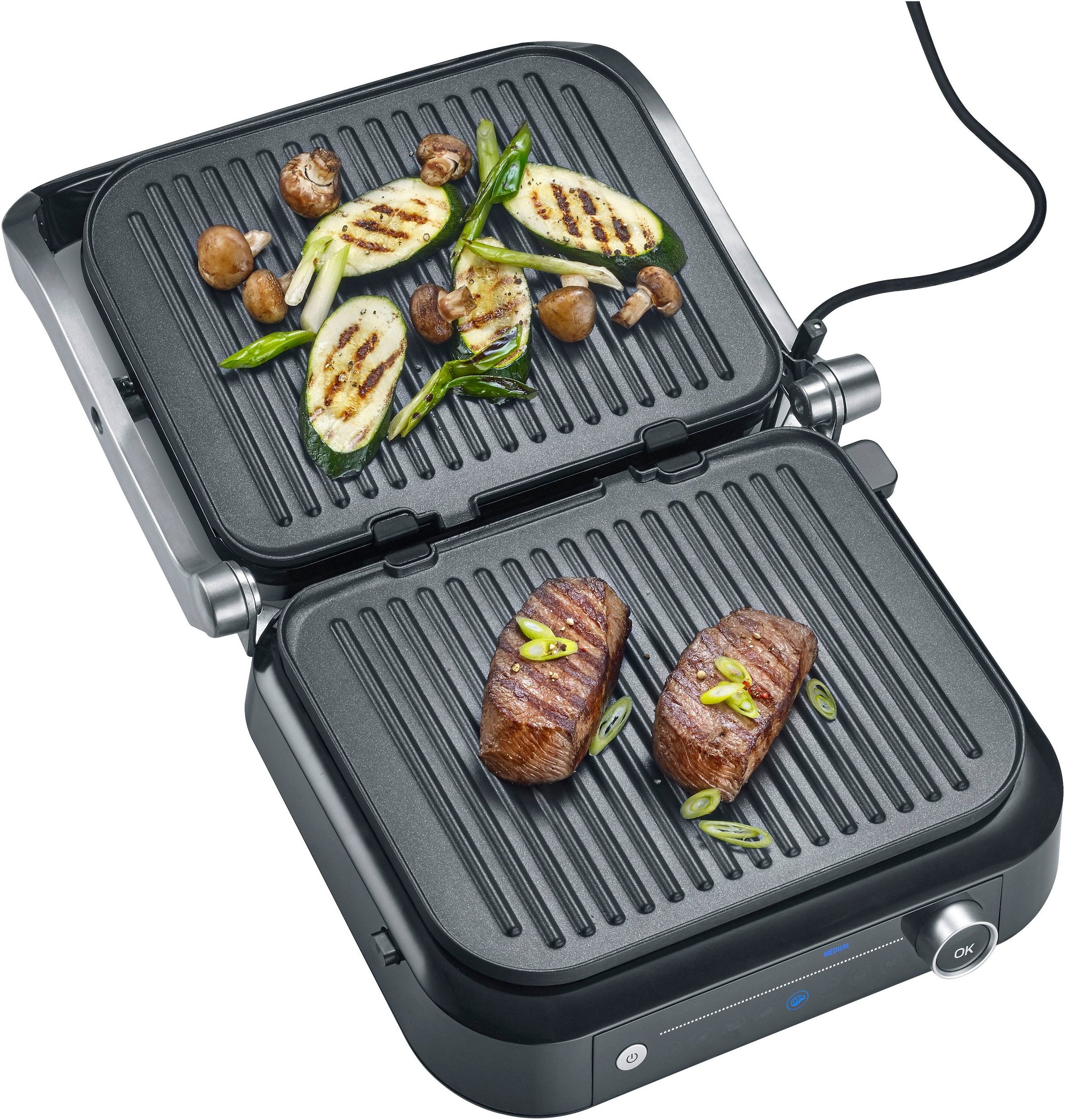 Sensor misst Gargut‑Dicke und zeigt Garstufen für perfektes Steak