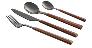 Schäfer Besteckset Maple Wood, 24‑teilig, Holzoptik‑Griffe, Tafelbesteck für 6 Personen